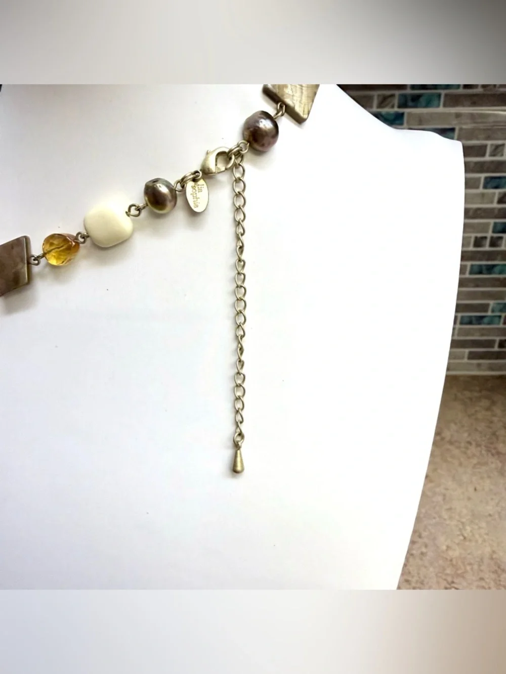 Lia Sophia Ciprani Necklace Long Chunky Bohemian Chic Earth Tone